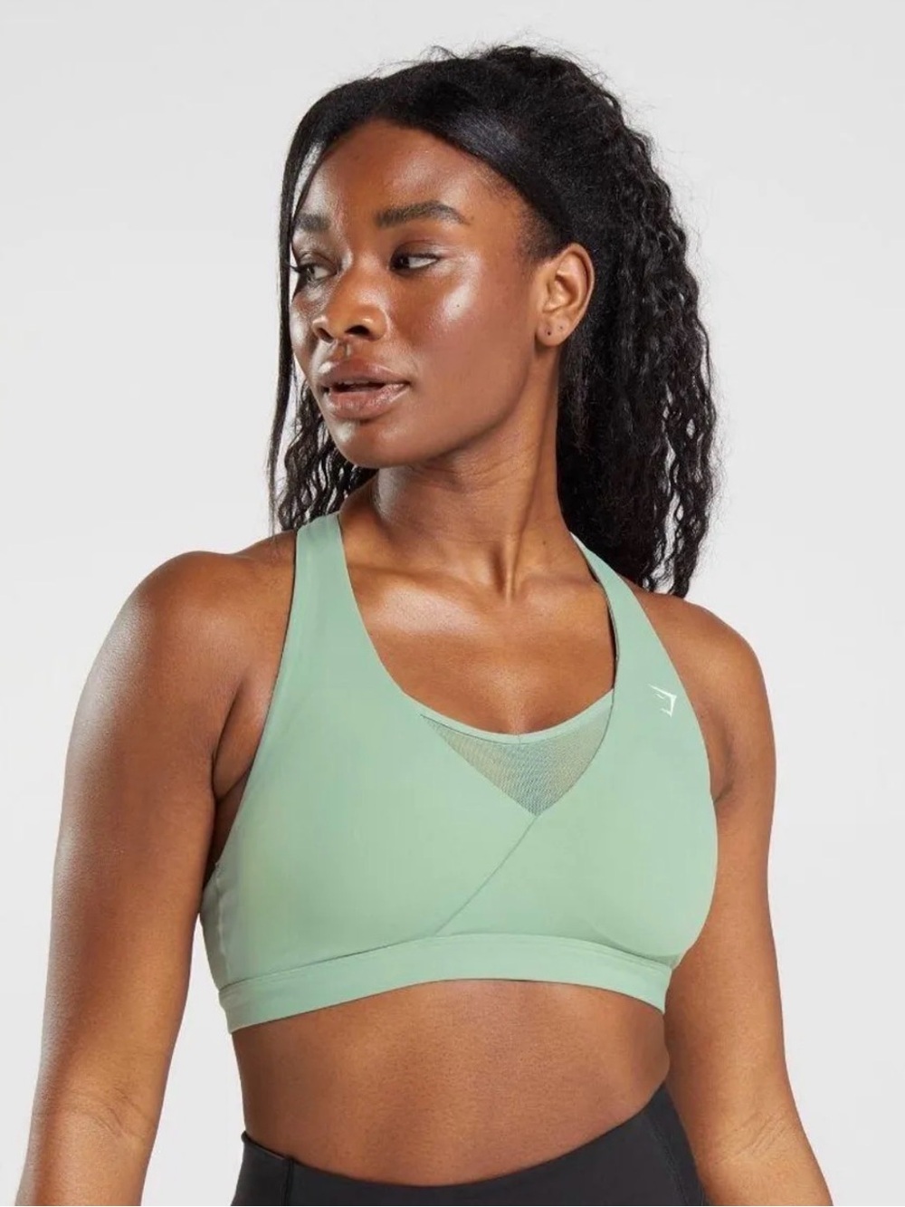 Gymshark crossover sports Bra Green NWT